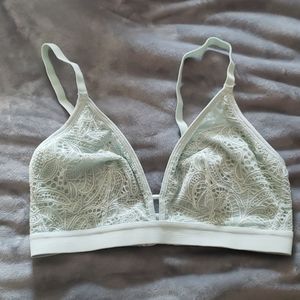Lively light teal lace bralette